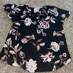 Black Floral Blouse